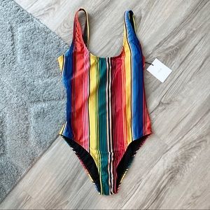 NEW Onia Kelly Striped One Piece Swimsuit